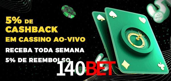 Promoções do cassino ao Vivo 140bet